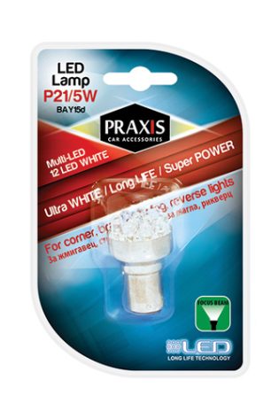 ЛЕД Сијалица 1157 БАЅ15Д Моќност – 12ЛЕД Бела